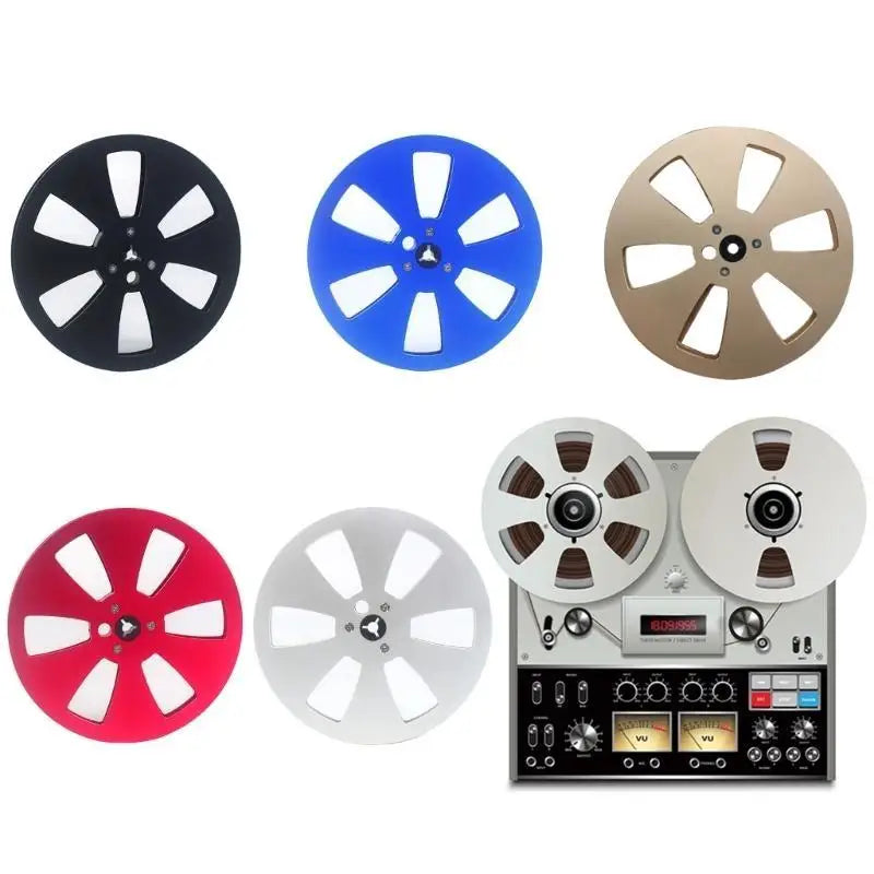 652F High Strength 7inch Recording Reel with 6 Holes for Reel to Reel Tape Recorders Zpaxo