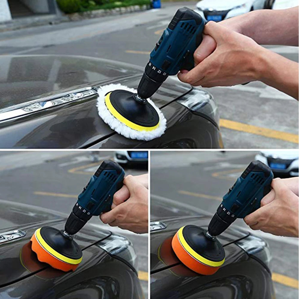 3inch Car Polishing Pad Kit 6/12PCS Sponge Polish Pads Remove Scratches Car Buffing Waxing Cleaning Set for Polisher Buffer Tool Zpaxo