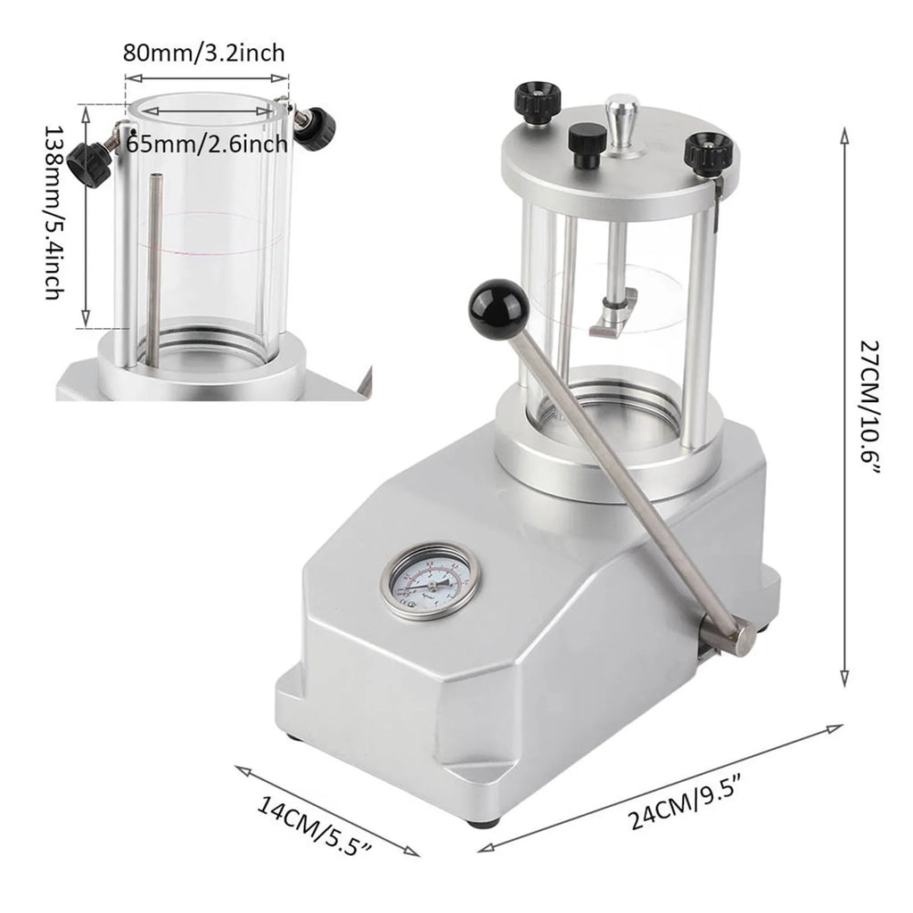 Watch Pressure Tester Water Resistant Tool 6 ATM 2 Watches Case
