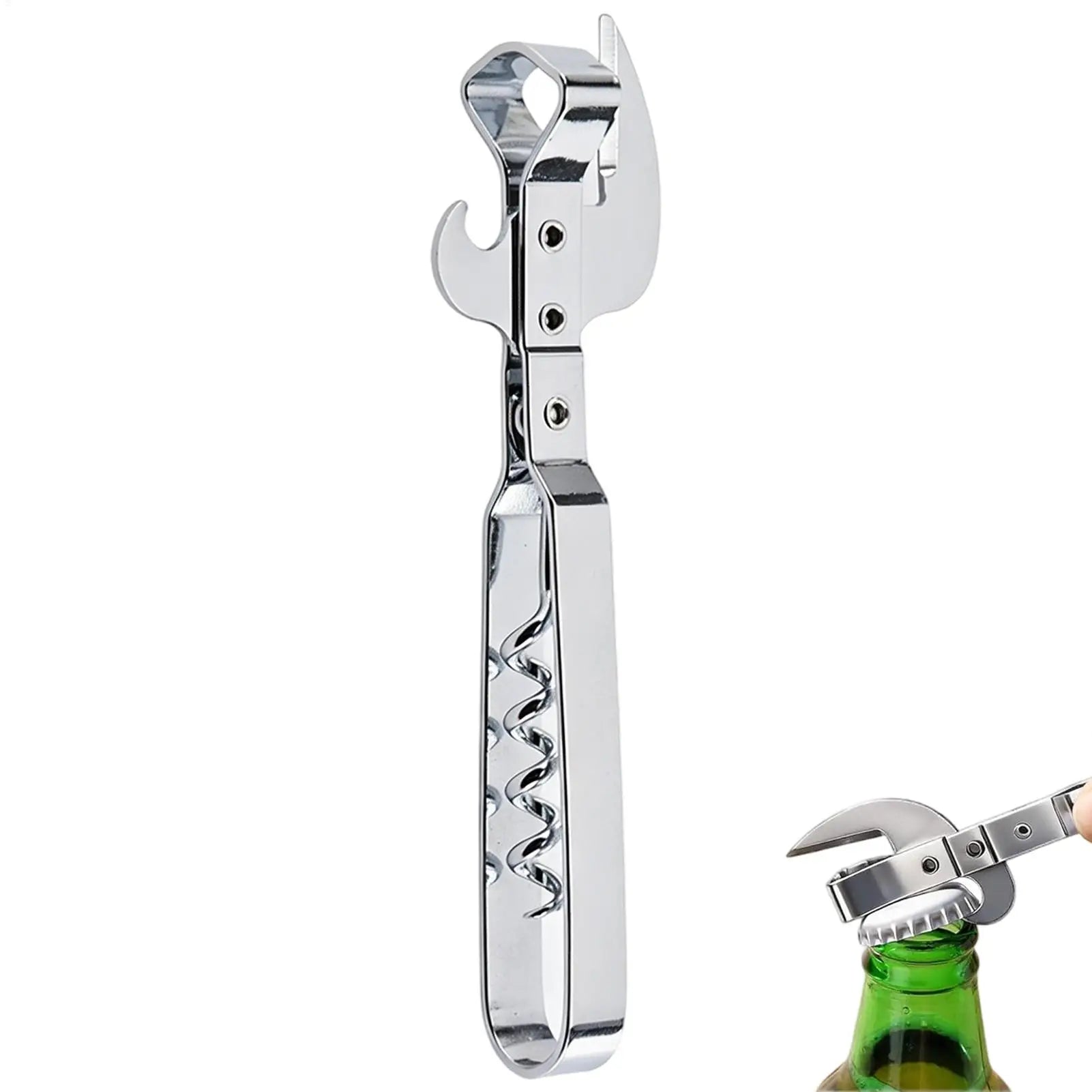 Multifunctional Bottle Opener Stainless Steel Bottle Jar Opener Adjustable Manual Jar Opener Gripper Corkscrew Kitchen tools Zpaxo