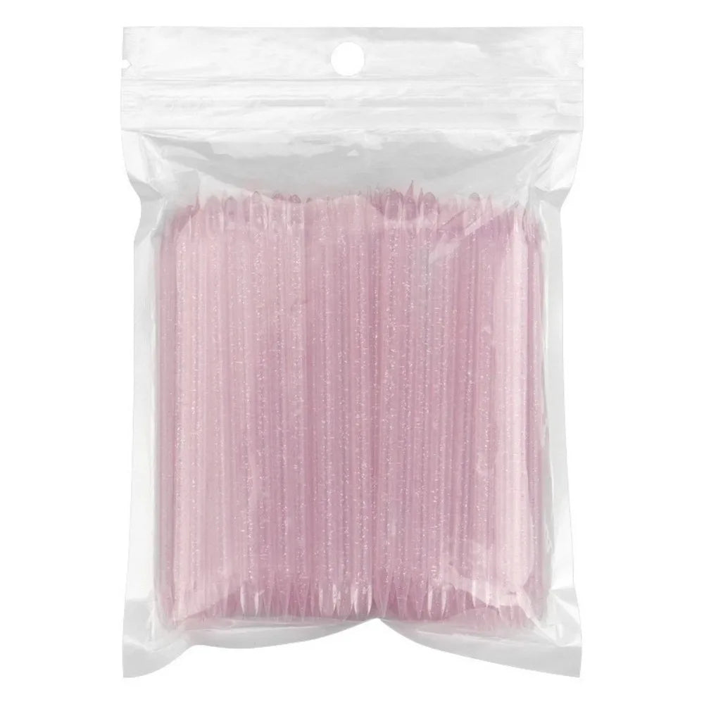 50 Reusable Crystal Stick Material Professional Design Double Head Zpaxo Pink-7.5cm-100Pcs