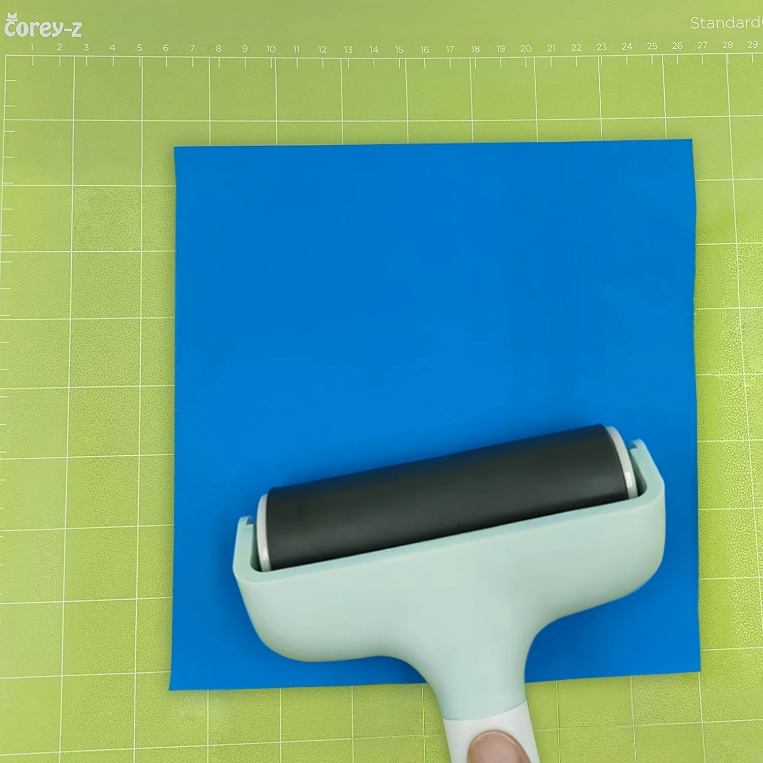 1pc Brayer Roller, Rubber Roller For Crafts, Works With Fabric, Vinyl, Iron-On & Inking Blocks, Extend Life Of Mat Zpaxo