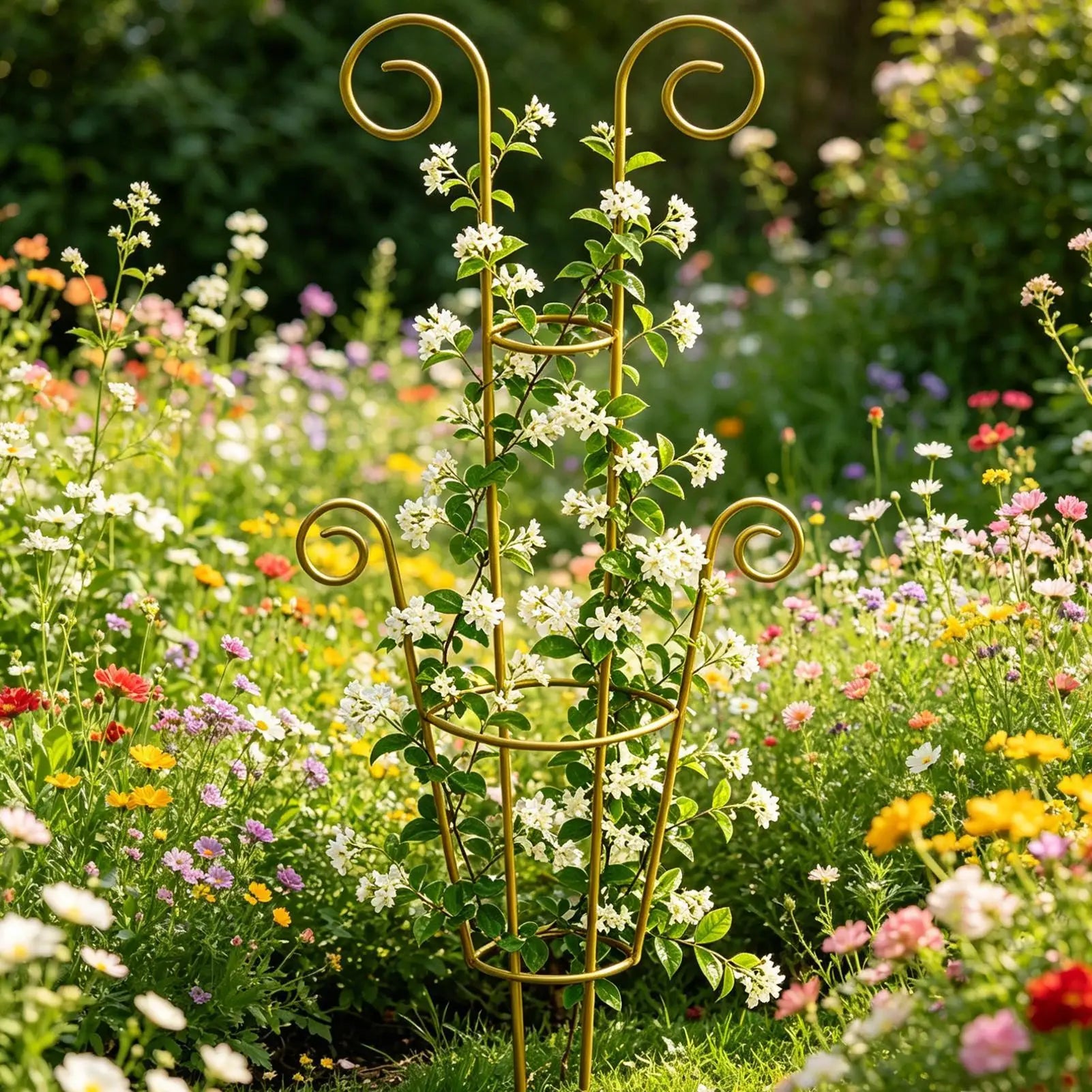 Plant Trellis Metal Garden Climbing Plants Support Pothos Support Stakes for Indoor Outdoor Balcony Terrace Monstera Geranium Zpaxo