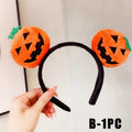 Cute Halloween Pumpkin Devil Horn Headband Funny Hair Hoop Girls