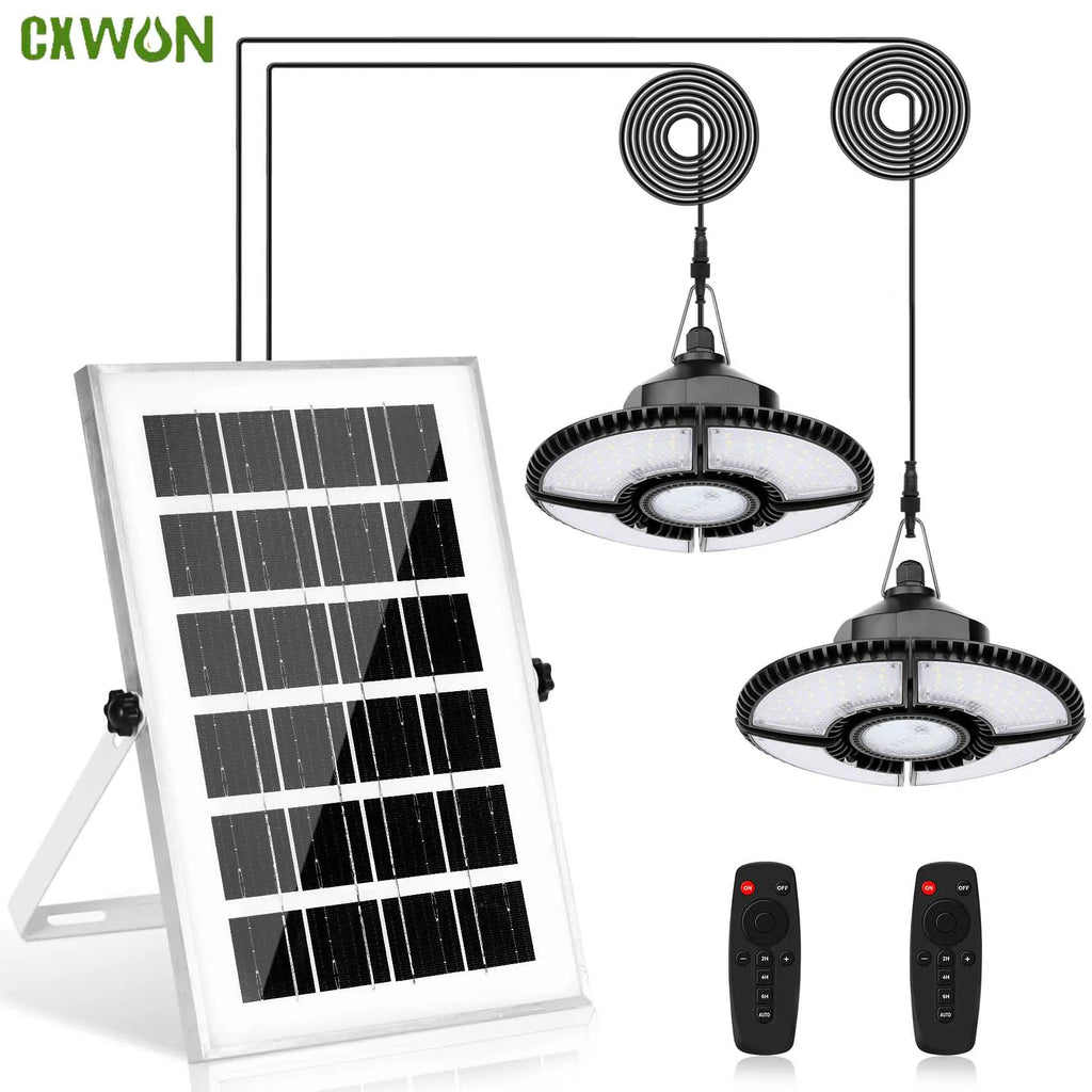 Double Head Solar Shed Lights 1000LM Dimmable 272LED Indoor Pendant Zpaxo
