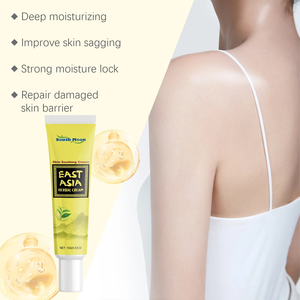 Herbal Cream Soothing Moisturizing Skin Cream with Tea Tree Centella Asiatica for Dry Skin Daily Nourishing Improve Skin Dryness Zpaxo