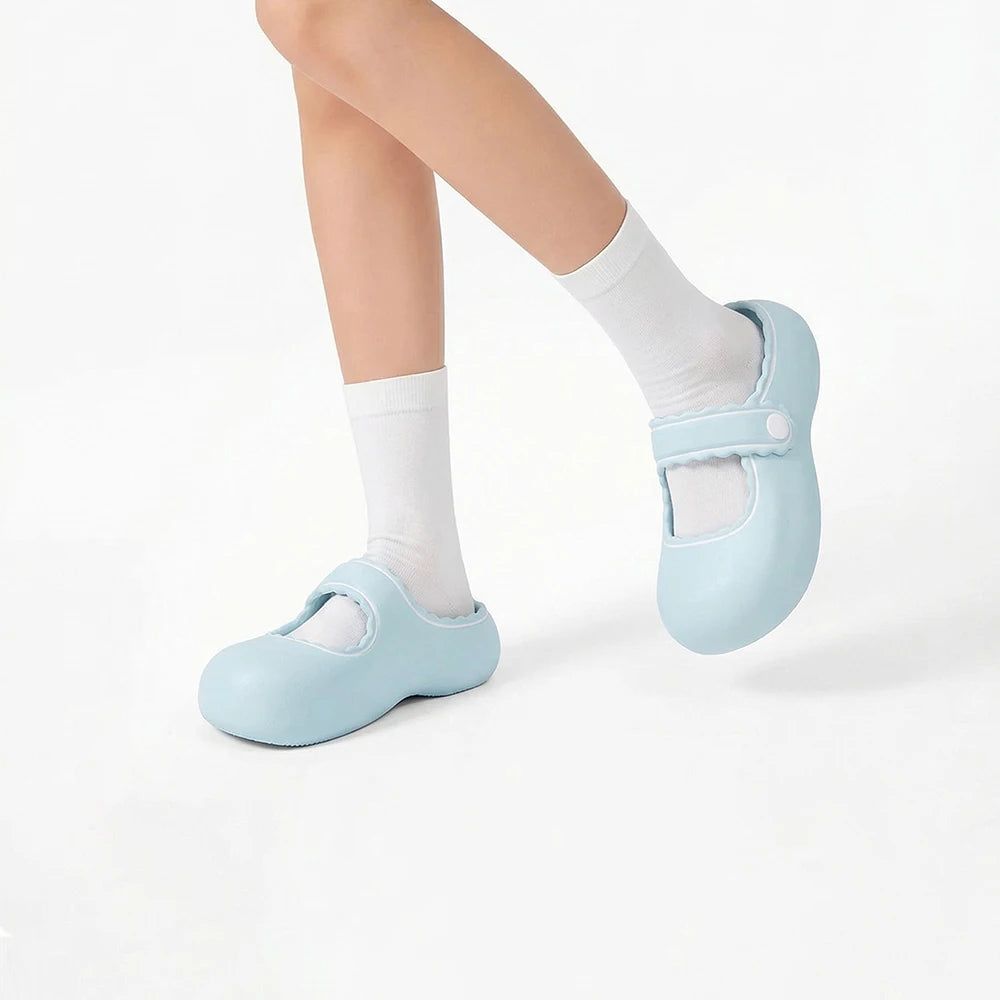 Women Mary Jane EVA Slippers Thick Sole Non Slip Summer Shoes Cute