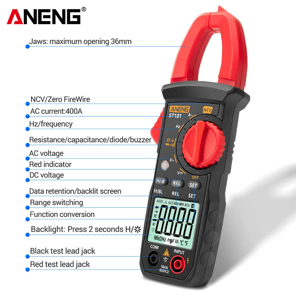 ANENG ST181 Clamp Meter AC Current Professional Multimeter Voltage