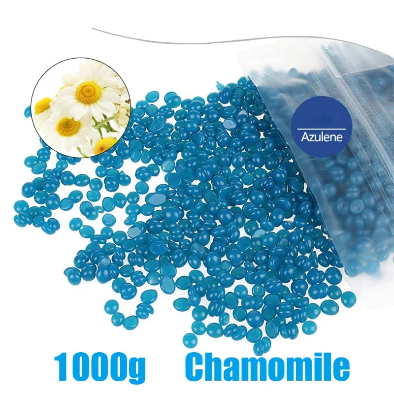 1000g/500g/400g Wax Bean For Hair Removal Fast Painless Body Bikini Leg Arm Hair Remove Hard Wax Beans For Wax Heater Machin Zpaxo 1000g-Chamomile