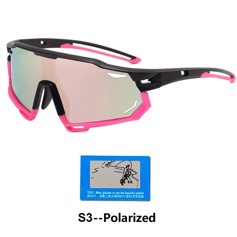 Polarized Sports Glasses Photochromic Men's and Women's Bike Eyewear Outdoor MTB Cycling UV400 Sunglasses Road Bicycle Goggles Zpaxo S3