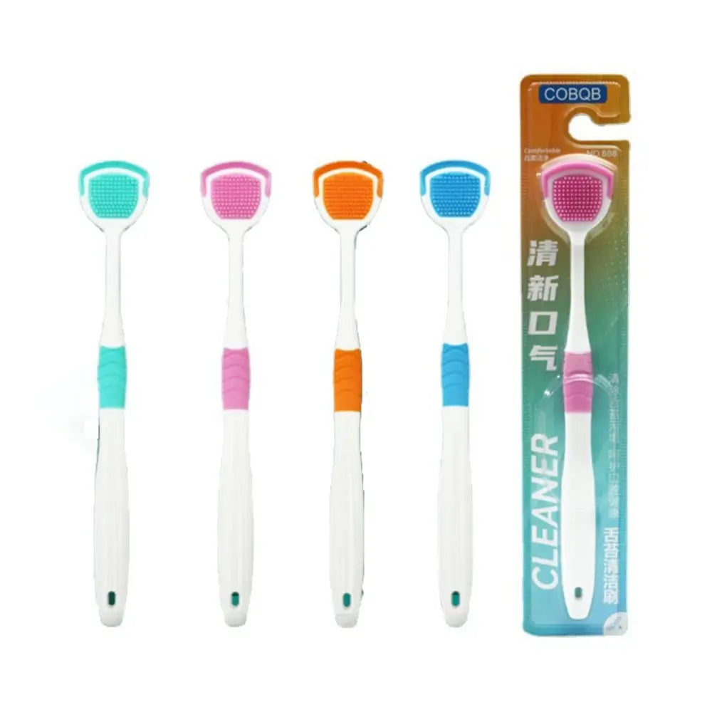 Lightweight Soft Silicone Tongue Scraper Hygiene Cleaning Cleaner Zpaxo
