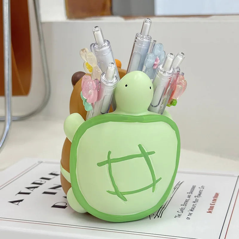 Creative Capibara Pen Holder, Student Office Desktop, High-end Multi-functional Stationery Storage Box, Decorative Ornament Zpaxo