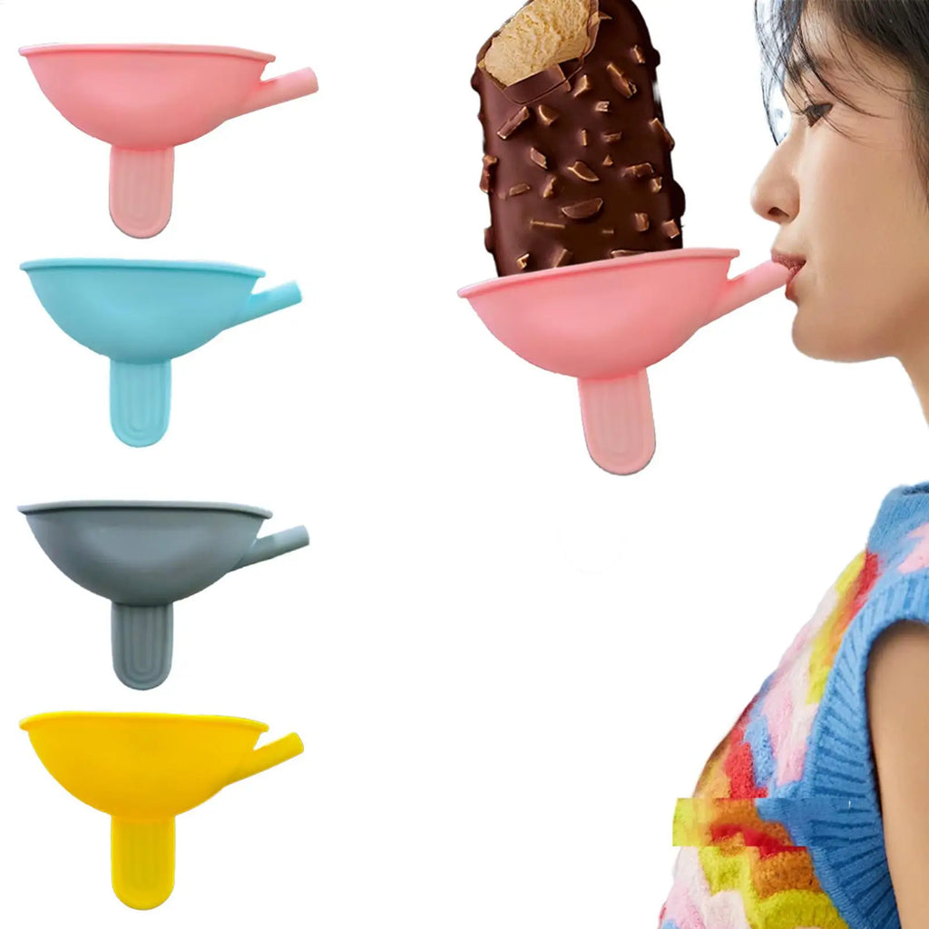 Kids No-Drip Ice Cream Holder – Reusable Silicone Ice Pop Tray Ice Pop Holder Zpaxo