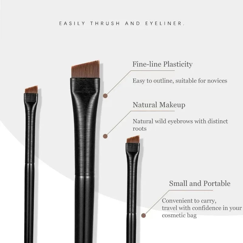 Angled Eyebrow & Eyeliner Brushes – Precision Makeup Set