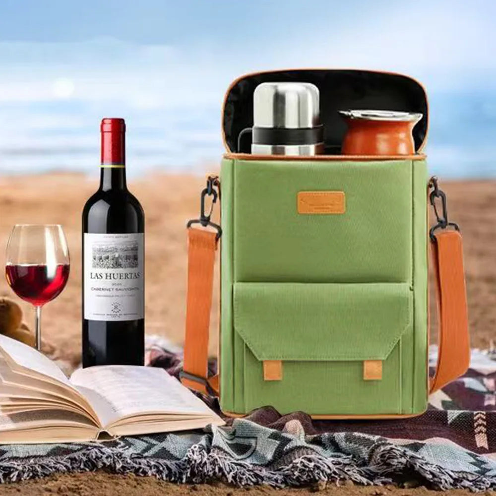 Insulated Wine Carrier Bag – Crossbody Cooler for Travel Insulated Wine Bag Zpaxo