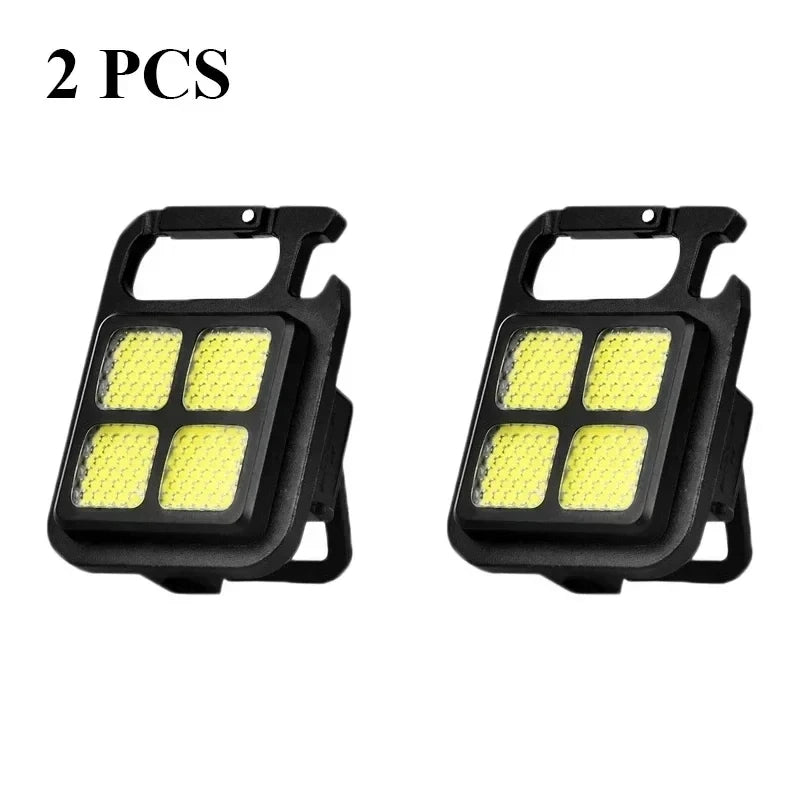 Bright COB LED Flashlight Multifunctional Camping Lamp Work Light Zpaxo 2PCS