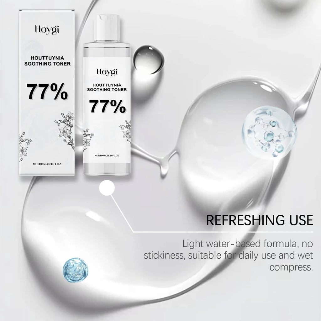 Hoygi 100ml Houttuynia Cordata Facial Toner Hydrating Essence with Hyaluronic Acid Brighten Soothe Boost Radiance Natural Herb Zpaxo