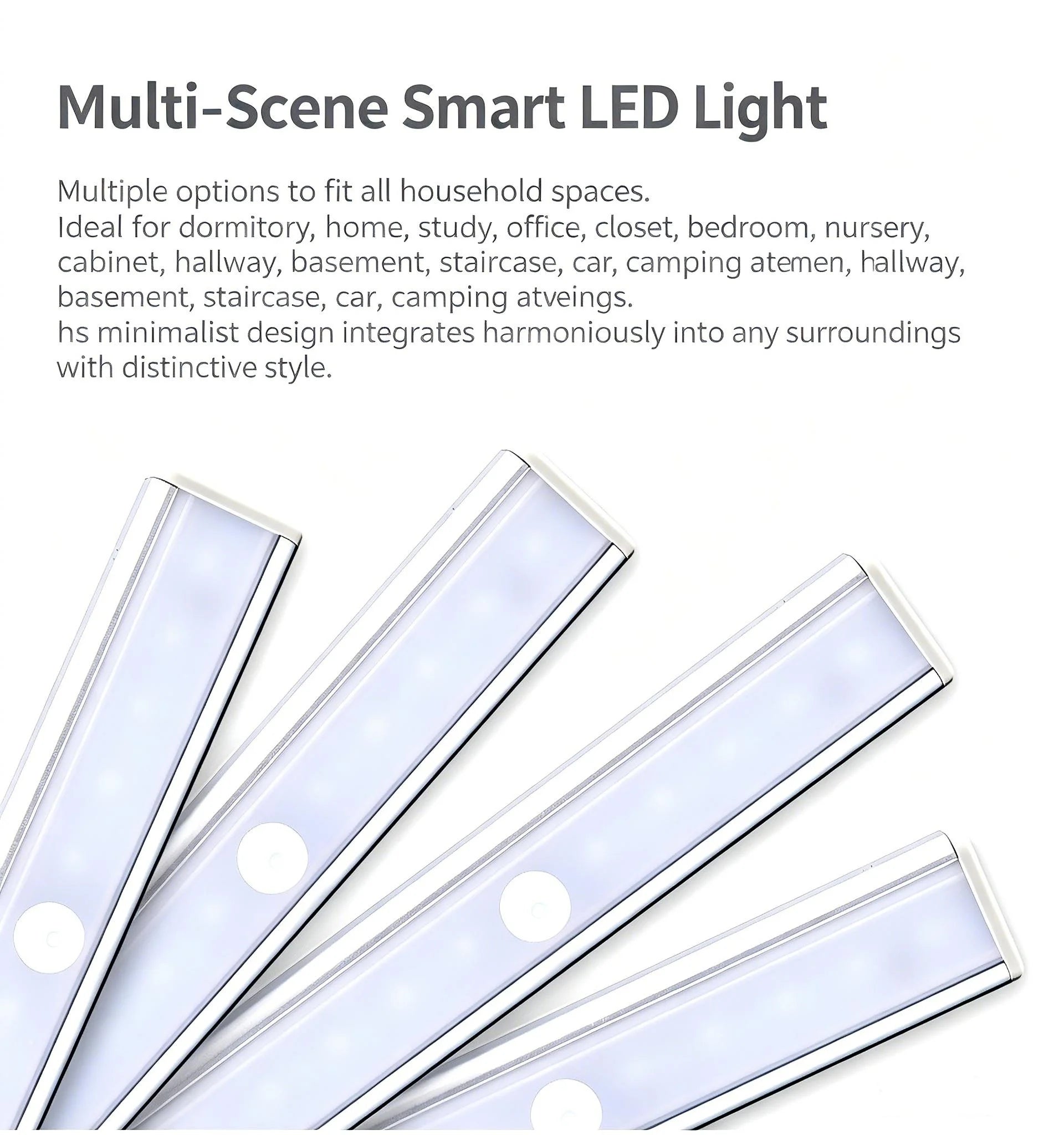 Drill-Free Magnetic Sensor Night Light USB Rechargeable for Closet Hallway Bedroom Automatic Induction Installation Zpaxo