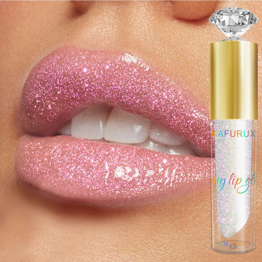 9 Colors Diamond Shimmer Glitter Lip Gloss Moisturizing Liquid Zpaxo 205