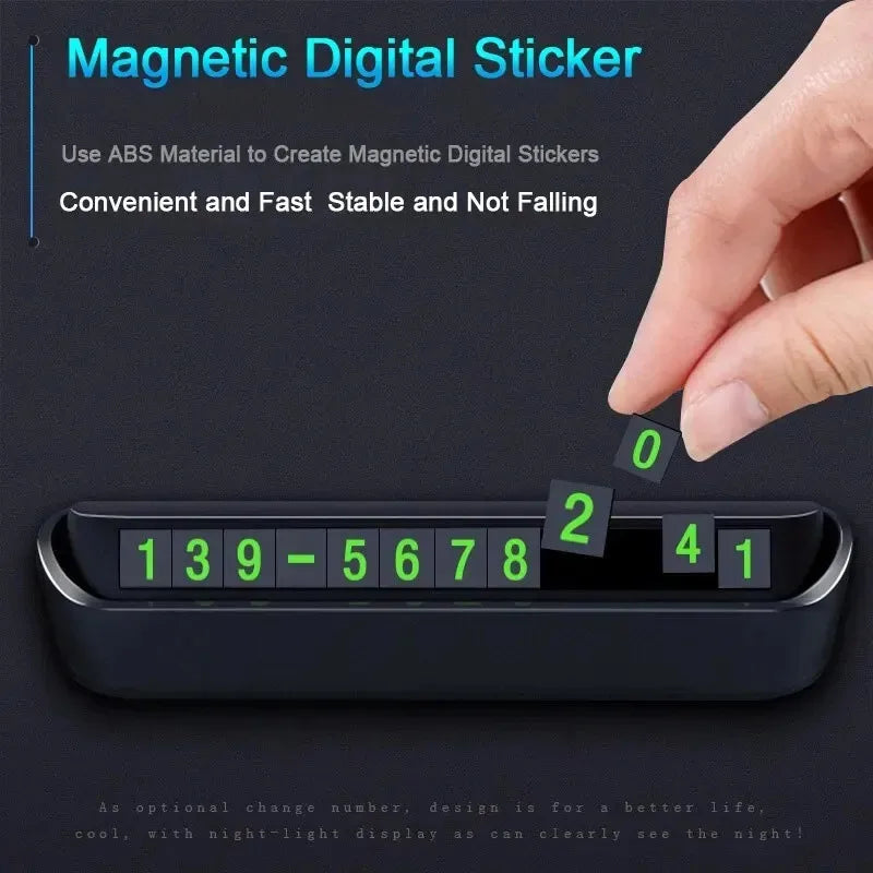 Temporary Parking Card with Phone Number Display | 1–4 Pack