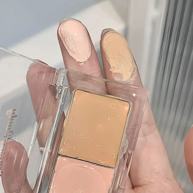 2-Color Concealer Palette Moisturize Long Lasting Cover Dark Circles Acne Pores Cream Shading Highlighter Face Makeup Cometics Zpaxo