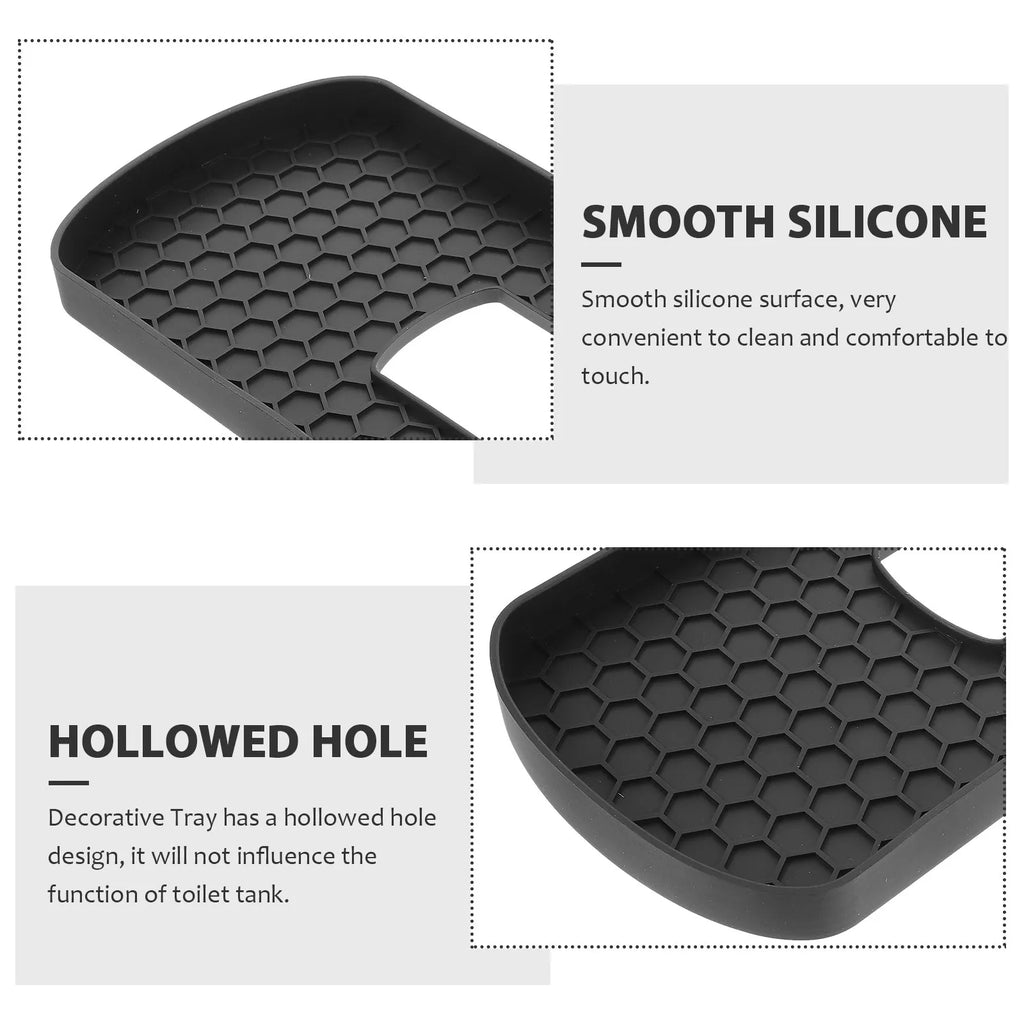 Silicone Bathroom Tray Rectangle Drying Mat Sink Soap Perfume Jewelry