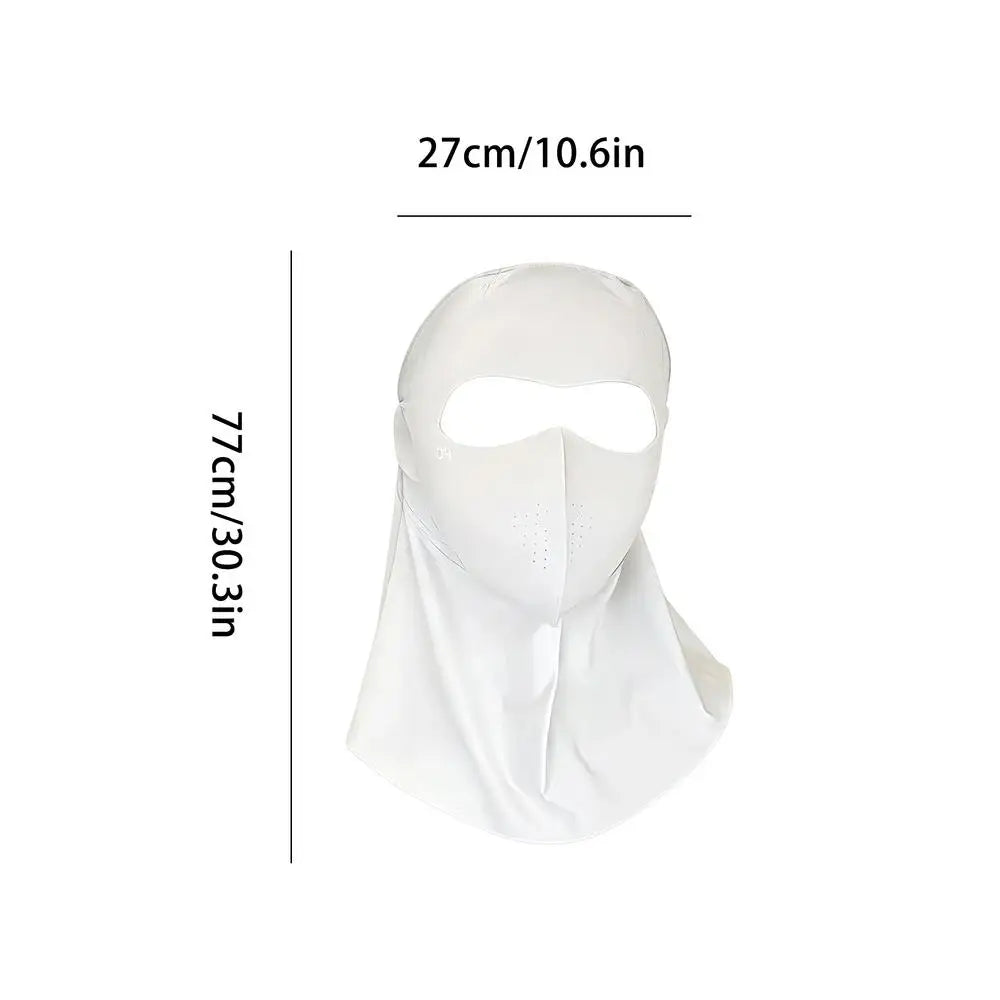 UPF 50+ Ice Silk Sun Face Mask – UV & Neck Protection UV Protection Face Mask Zpaxo Light Grey
