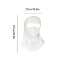 UPF 50+ Ice Silk Sun Face Mask – UV & Neck Protection UV Protection Face Mask Zpaxo Light Grey