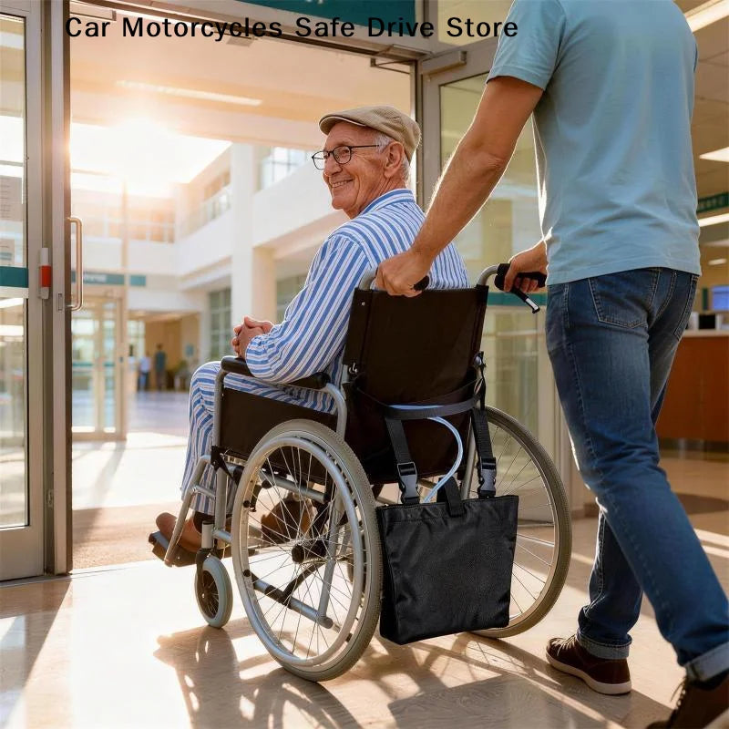 M1Pcs Waterproof Oxford Wheelchair Hanging Storage Bag Adjustable
