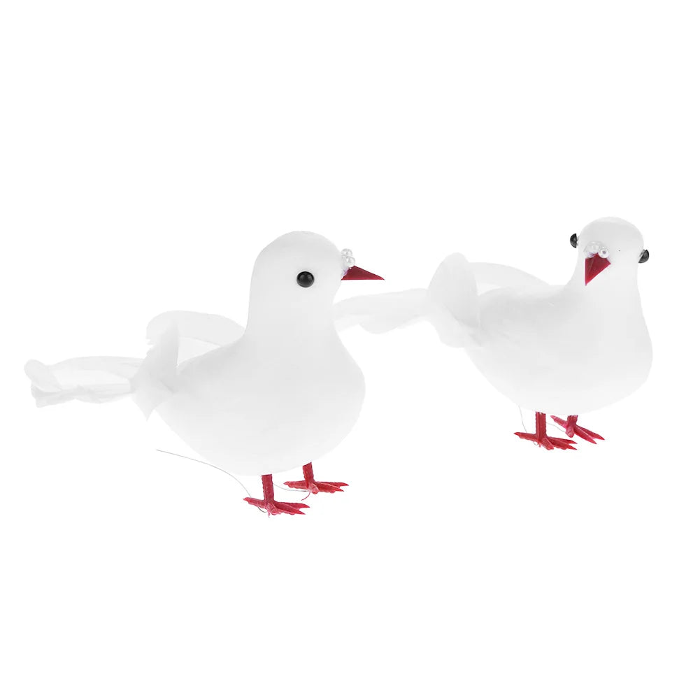 Store Decor Peace Pigeons Foam Feather Artificial Doves Art Crafts