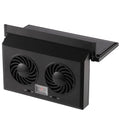 Dual Head Solar Car Exhaust Fan Small Lightweight Clip Fixing Zpaxo Black