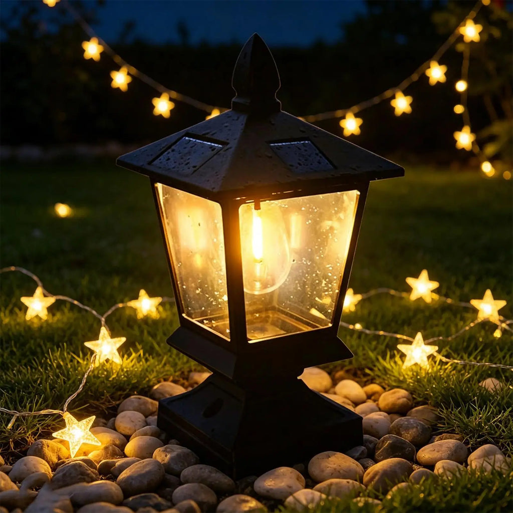 Waterproof Solar Garden Lights Villas Courtyard Pillar Head Light