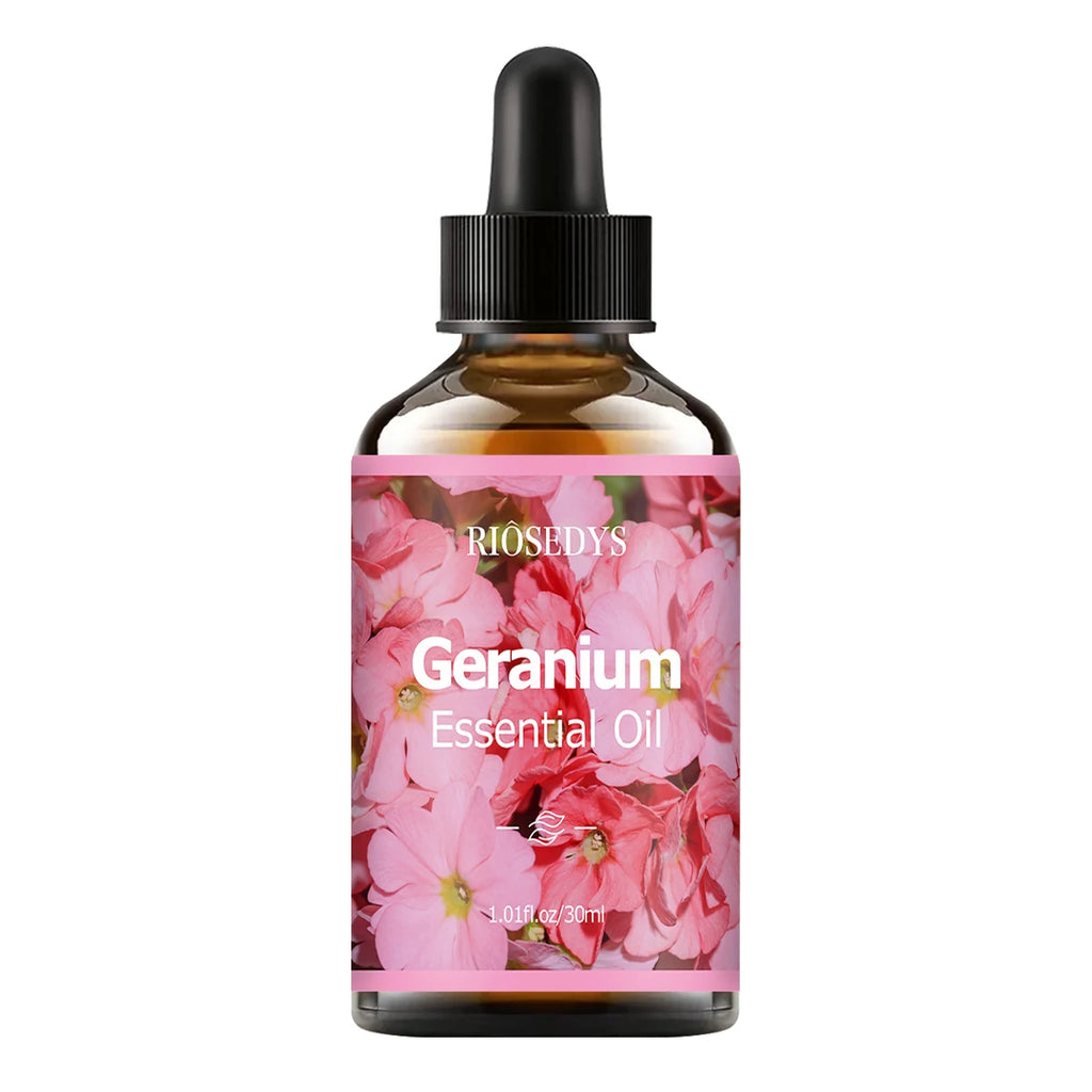 Geranium essential oil natural fragrance, is suitable for body massage treatments ,hair care anddiffuser Zpaxo Geranium 30ml