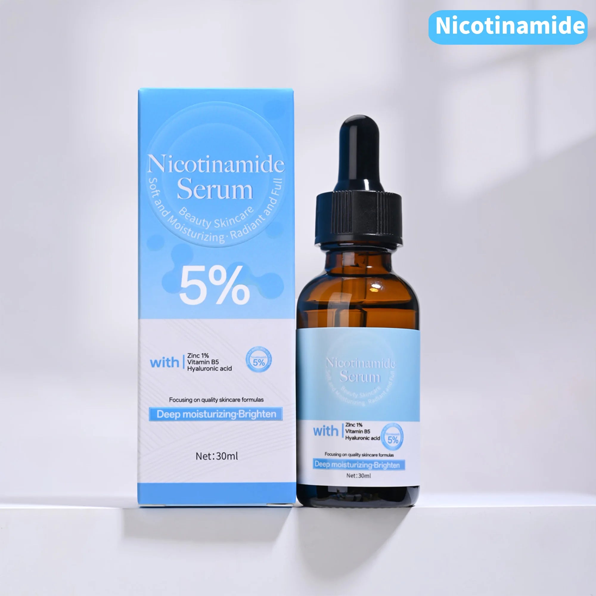 Nicotinamide & Vitamin B5 Brightening Face Serum | Moisturizing Brightening Face Serum Zpaxo