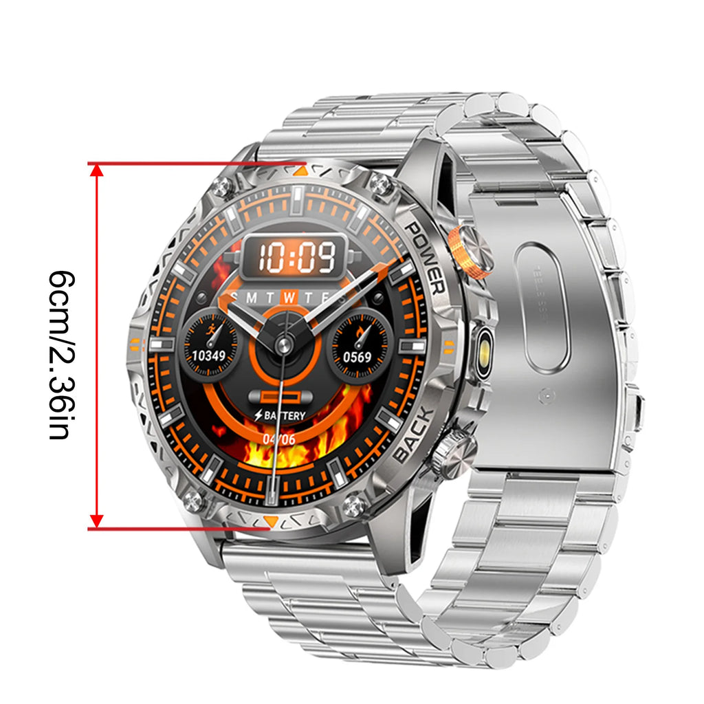 Outdoor Sports Smartwatch 1.7 Inch HD Screen 100+ Sport Modes Fitness Tracker with Health Monitoring Built-in Flashlight Zpaxo