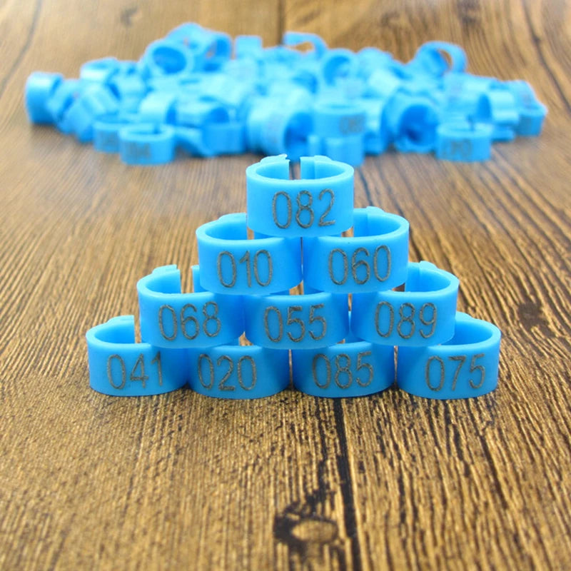 Bird Clip Ring ID Plastic Digital Markup Parrot Pigeons 10 Colors Zpaxo SKY BLUE