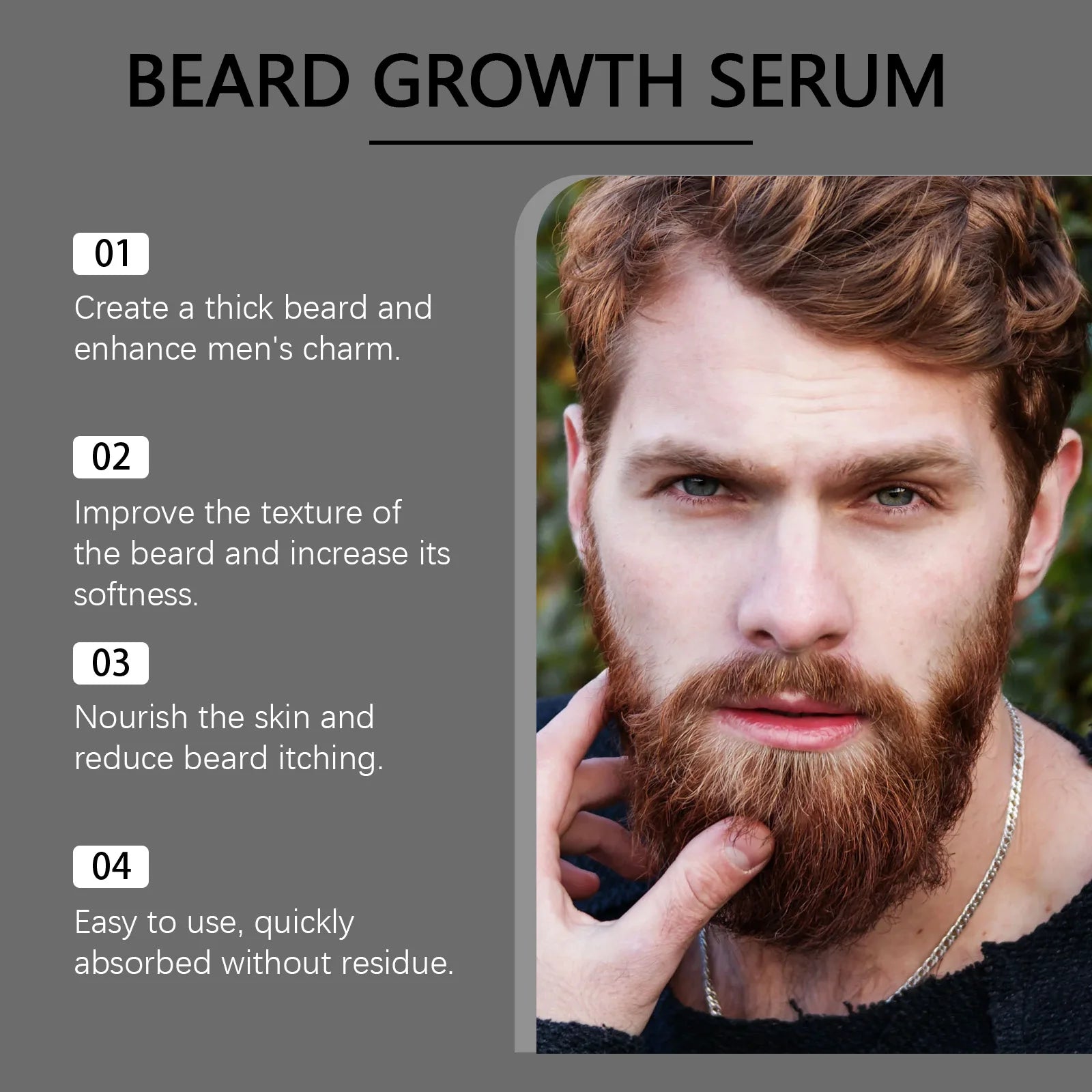 WEST MONTH Beard Thickening Oil + Roller Ball | Men's Grooming Beard Care Oil Zpaxo