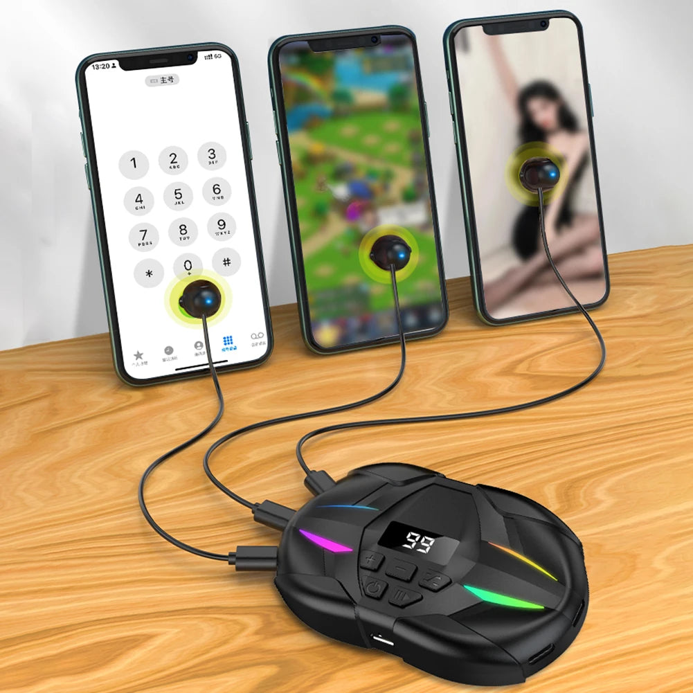 Mobile Phone Screen Auto Clicker with Digital Display & RGB Light Phone Auto Clicker for Games Live Broadcasts Deal Reward Tasks Zpaxo