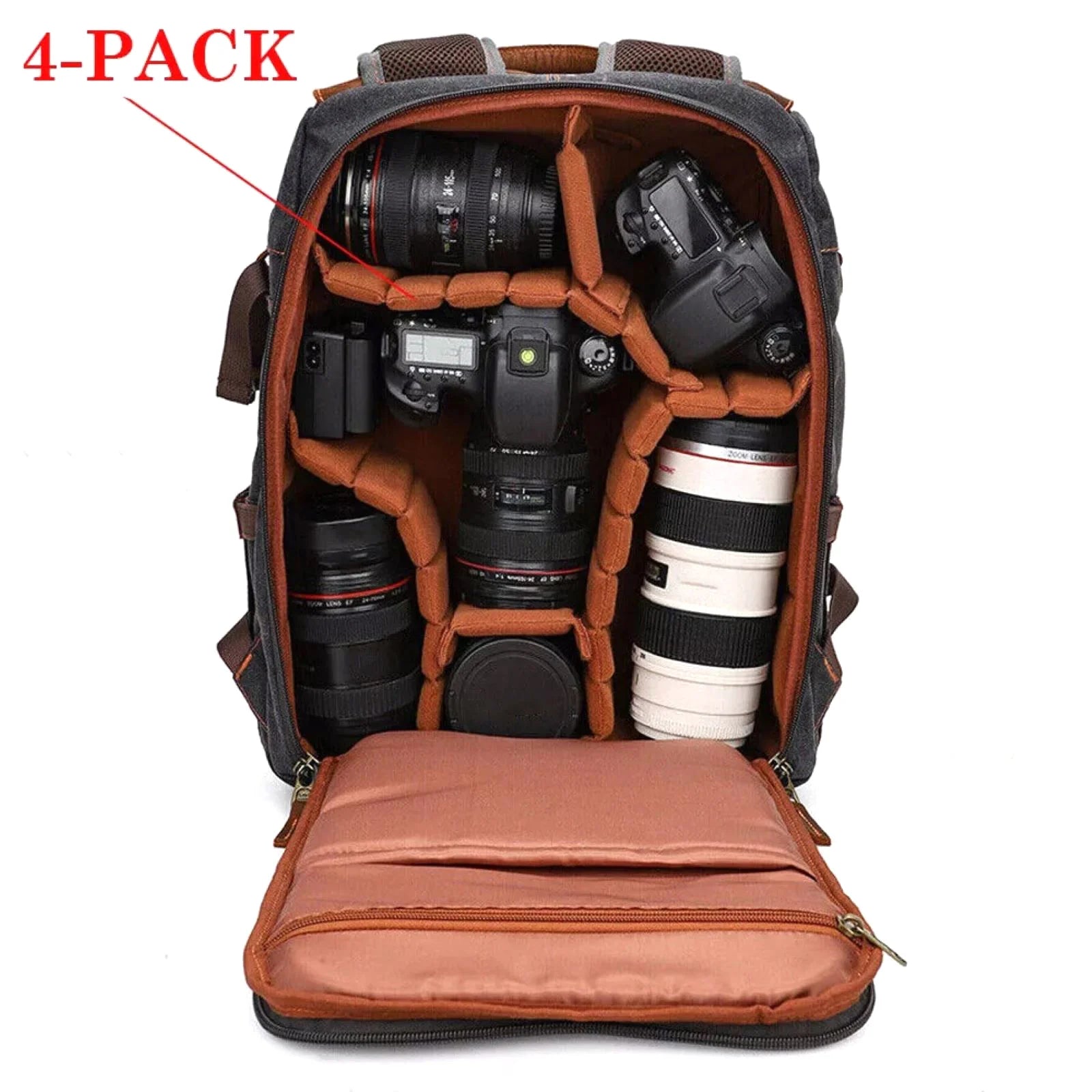 4Pcs/Set Dividers Padded Separators Portable For Camera Bag Replacement Photo Backpack Knapsack Cameras Compartments