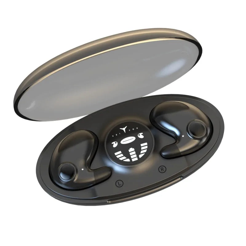 Invisible Sleep Wireless Earphone TWS Bluetooth 5 3 Headphones Hidden Zpaxo Black