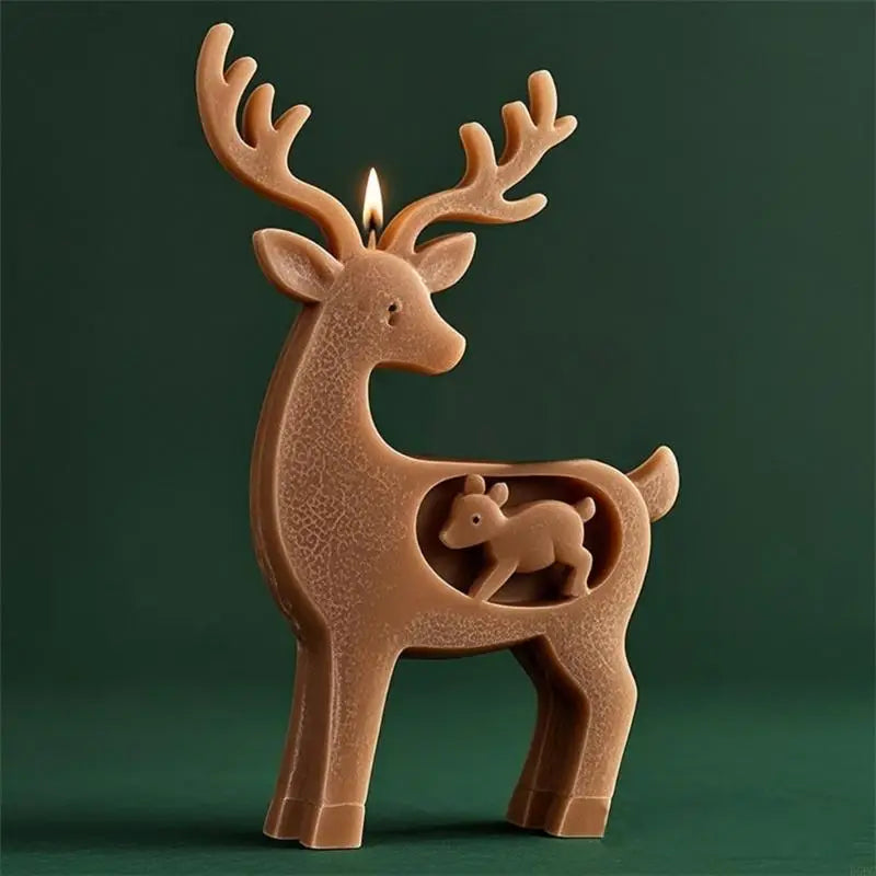 Reindeer Silicone Mold Christmas Themed Candle