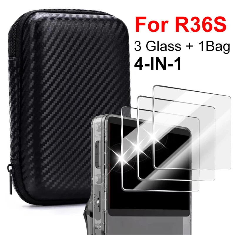 1 Game Console Tempered Glass Film R36S Screen Protectors Filters Zpaxo