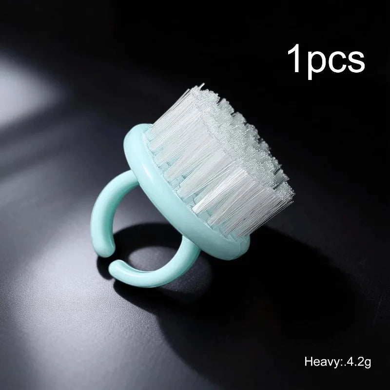 1- Plastic Nail Brushes Colorful Hand Scrubbing Cleaning Brush Dust Zpaxo light blue 1pcs