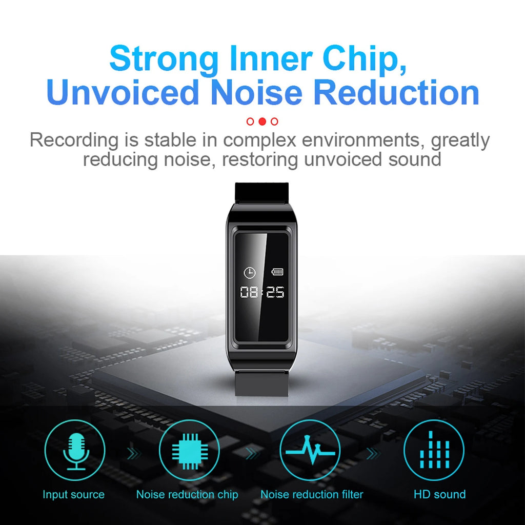 Camera Recorder Watch HD Noise Reduction Voice Activated Sweat Proof