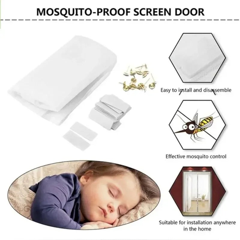 Anti-Mosquito Net Summer Automatic Closing Magnetic Mosquito Net Invisible Door Mesh Anti Bug Fly Partition Curtain Magic Mesh Zpaxo