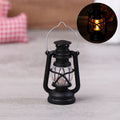 ▶6cm Mini Led Retro Glowing Pony Lantern Simulation Cande Light Night Light Dollhouse Miniature Kerosene Lamp Home Decor Toy Zpaxo A1