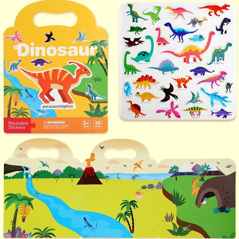 Reusable Sticker Book Preschool Toy Learning Activities Educational Toy Sticker Book For Early Learning Fine Motor Skills Zpaxo