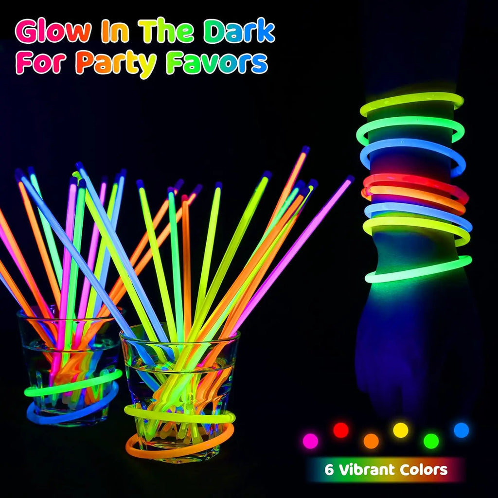 Multicolors Luminous Glow Stick Connector Fluorescence Sticks Neon