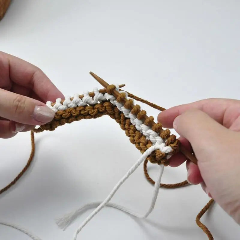 DIY Coaster Knitting Needle Cotton Rope Yarn Beginners Basic Supplies