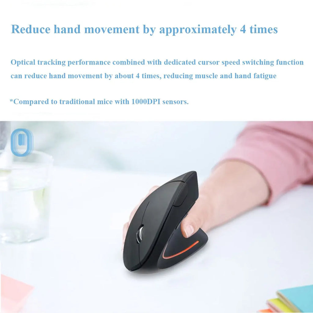 5th Gen Vertical Ergonomic Mouse Right Hand Wireless Wired Optical Zpaxo